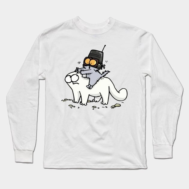 simon's cat Long Sleeve T-Shirt by ProjectDogStudio